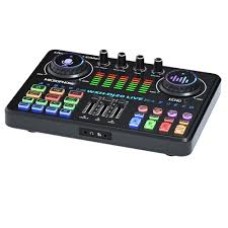 DJ20 Professional Live Streaming Mixer with Dual Wireless 5.3, 48V Power & 2400mAh Battery